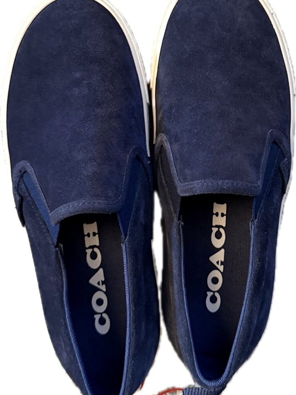 Coach Navy Suede Slip On Sneakers Mens 10.5
